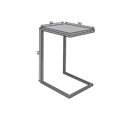 Laptop asztal SPARK segédasztal - Fekete