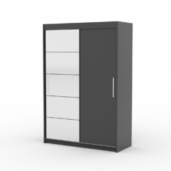 Tolóajtós gardrób Tolóajtós szekrény tükörrel ESTI 150 - Antrasztit Antrasztit