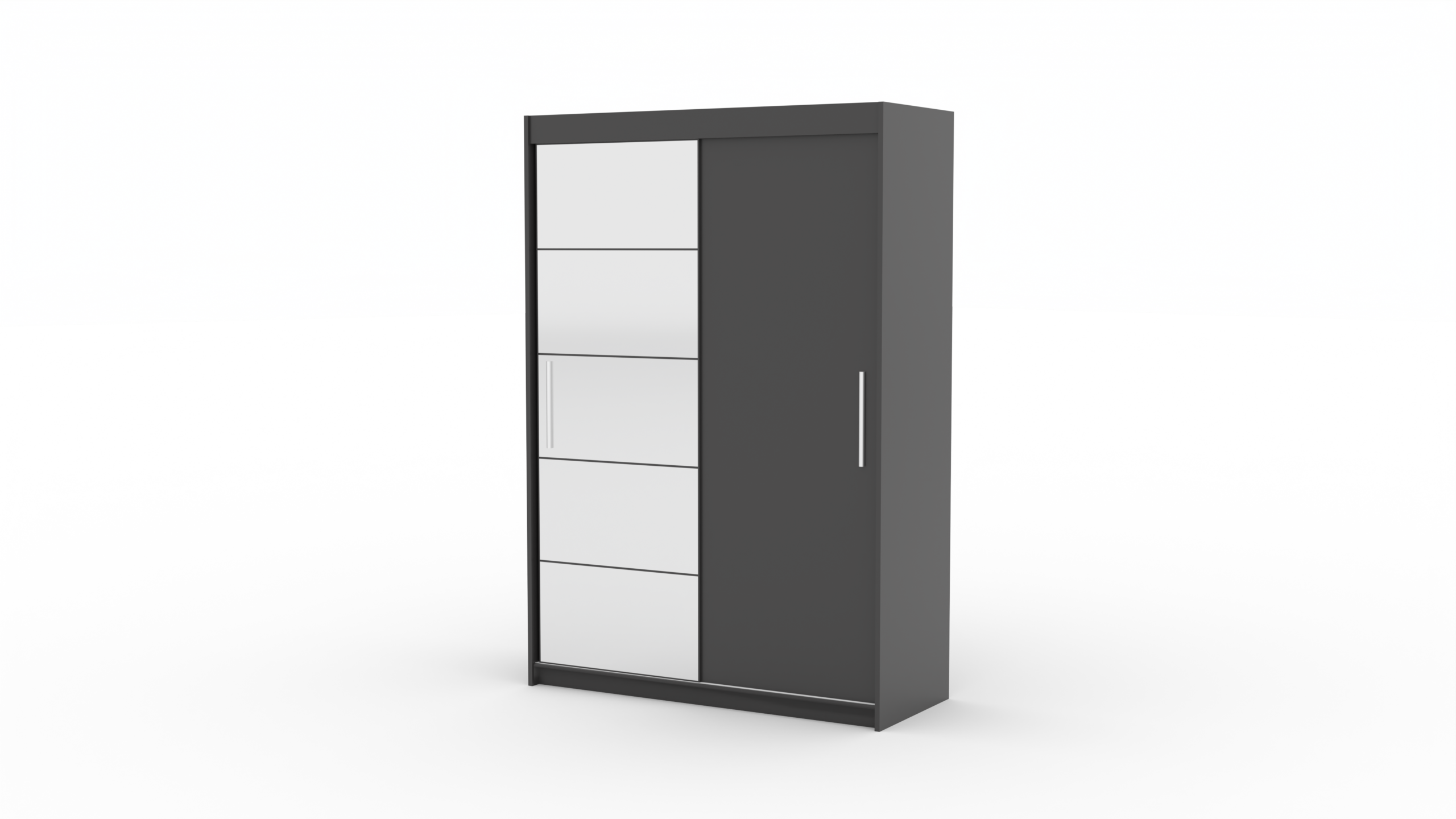 Tolóajtós gardrób Tolóajtós szekrény tükörrel ESTI 150 - Antrasztit Antrasztit