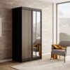 Tolóajtós gardrób DELIA 100 tolószekrény - Fekete DELIA 100 tolószekrény