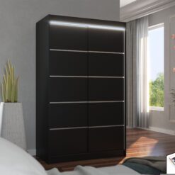 LED világítással ellátott tolóajtós szekrény BENISSO 120