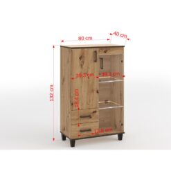 Vitrines szekrény POLA 01 - Művész