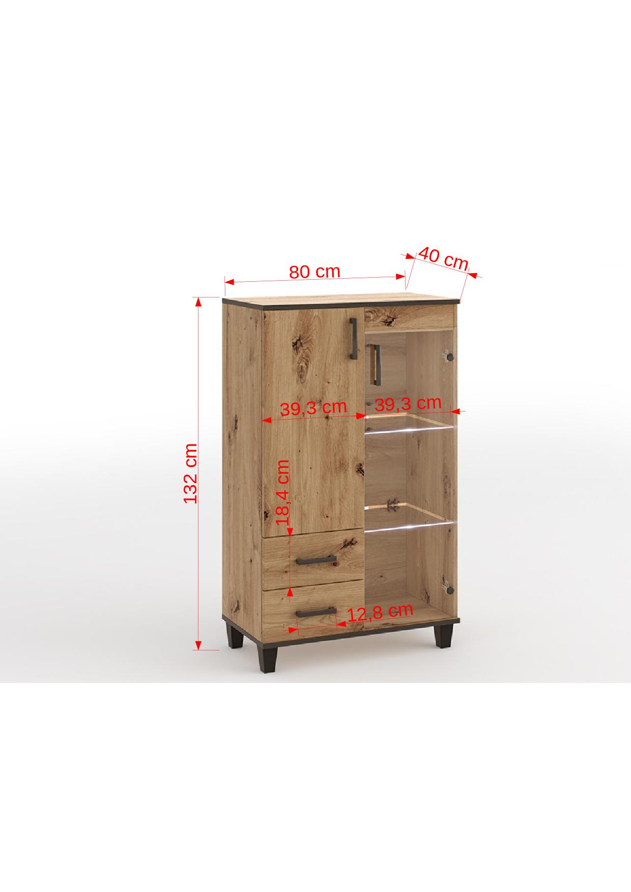 Vitrines szekrény POLA 01 - Művész Vitrines szekrény POLA 01 - Művész - Image 3