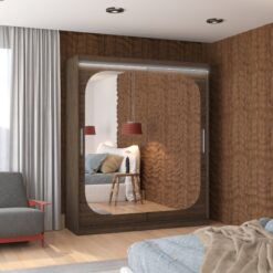 Tolóajtós szekrény tükörrel és LED világítással ARIZONA 180