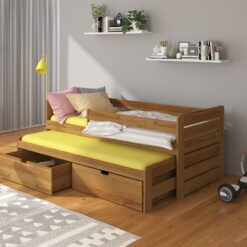 Dupla ágy korláttal TOMI 180x80