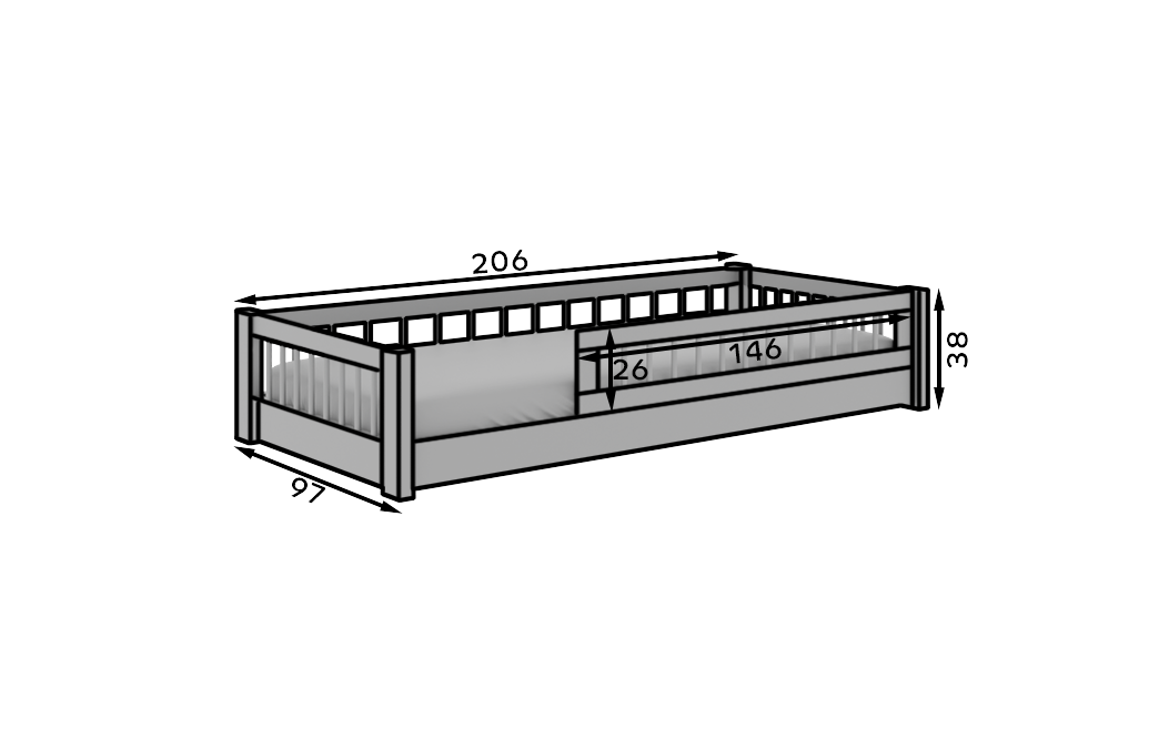 Gyermekágy Dori gyerekágy - Fenyő Gyermekágy Dori gyerekágy - Fenyő - Image 4