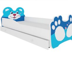 Gyerekágy Ágy matraccal és fiókkal BEAR BLUE 160x80 - Kék Kék
