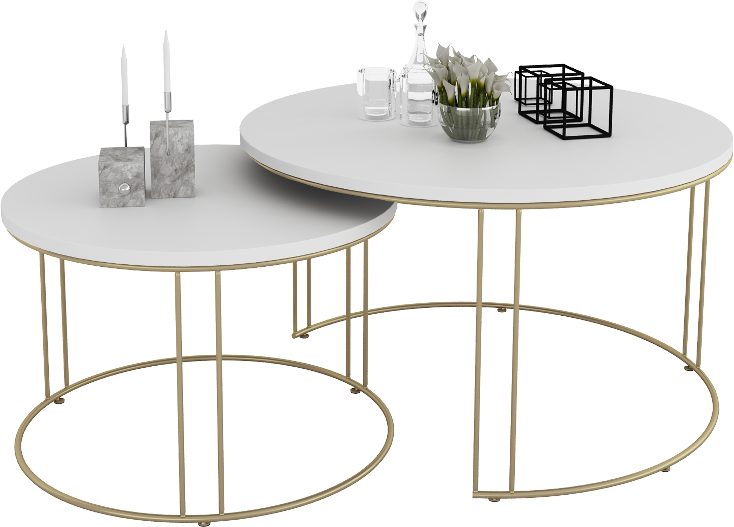 ETTA 2 az 1-ben dohányzóasztal - Arany Arany