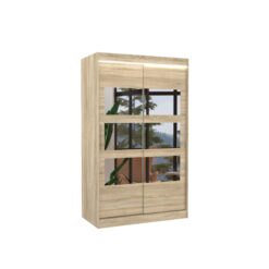 Tolóajtós gardrób Tükörrel és LED világítással ellátott tolóajtós szekrény KOLORADO 120 - Sonoma Sonoma