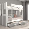 Emeletes ágy Ágy emeletes két személyes ARTA 200x90 matraccal - Fehér Ágy emeletes két személyes ARTA 200x90 matraccal