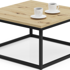 BELTEN 65x65 dohányzóasztal - Fekete Fekete