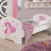 Gyerekágy Ágy matraccal és korláttal PEPE GIRL WITH WINGS 140x70 - Fehér Ágy matraccal és korláttal PEPE GIRL WITH WINGS 140x70