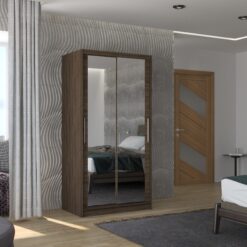 Biztonsági tükrös tolóajtós szekrény NEVIO 100