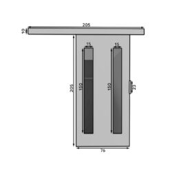 Fali tolóajtó HERS 76 - Sonoma