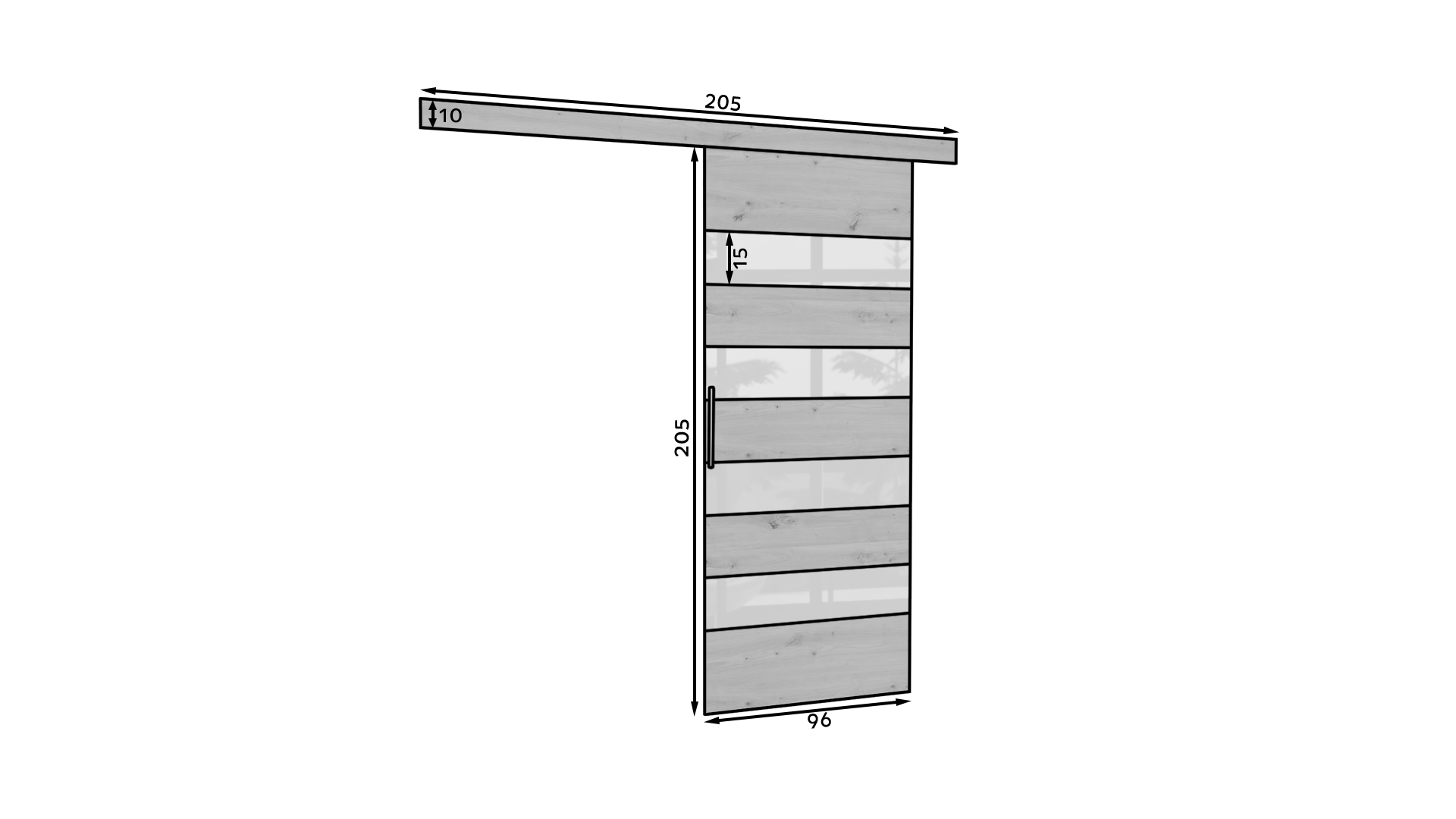 Falra szerelhető tolóajtó MILOU 96 - Artisan Falra szerelhető tolóajtó MILOU 96 - Artisan - Image 3