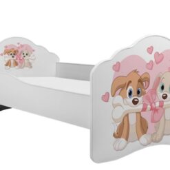 Gyerekágy Ágy matraccal CASIMO TWO DOGS 160x80 - Fehér Fehér