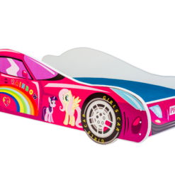 Gyerekágy CAR PINK matraccal 160x80 ágy - Rózsaszín Rózsaszín