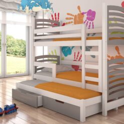 Háromszemélyes emeletes ágy matracokkal SORIA