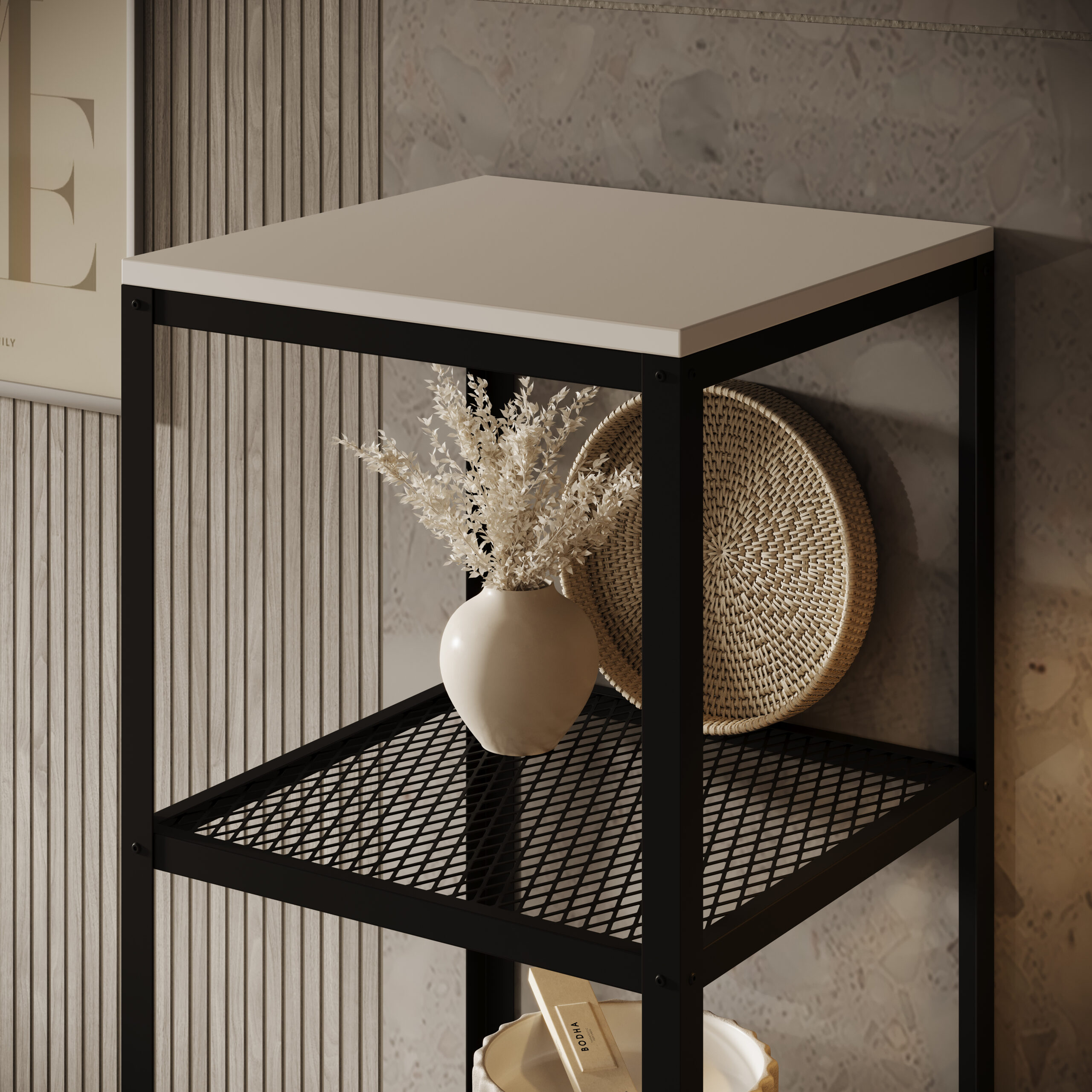 Könyvespolc Reli polc - Fekete Fekete