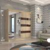 Tolóajtós szekrény tükörrel és lacobellel TOURA 200