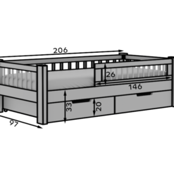 Ifjúsági ágy Gyerekágy Flora - Fehér