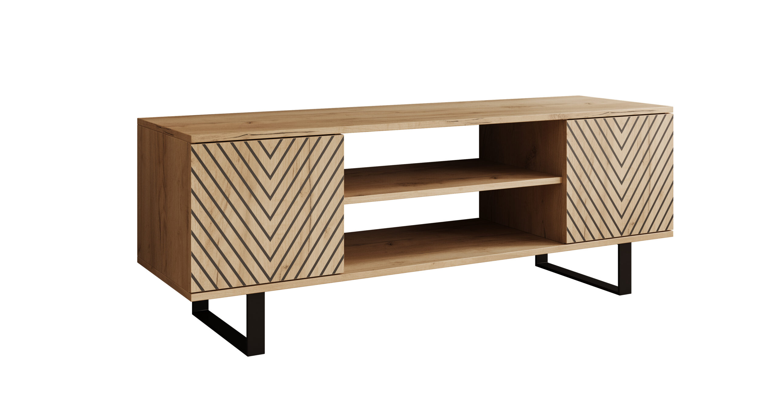 TV szekrény RTV szekrény Lorello Herringbone 135 cm - Craft tölgy RTV szekrény Lorello Herringbone 135 cm