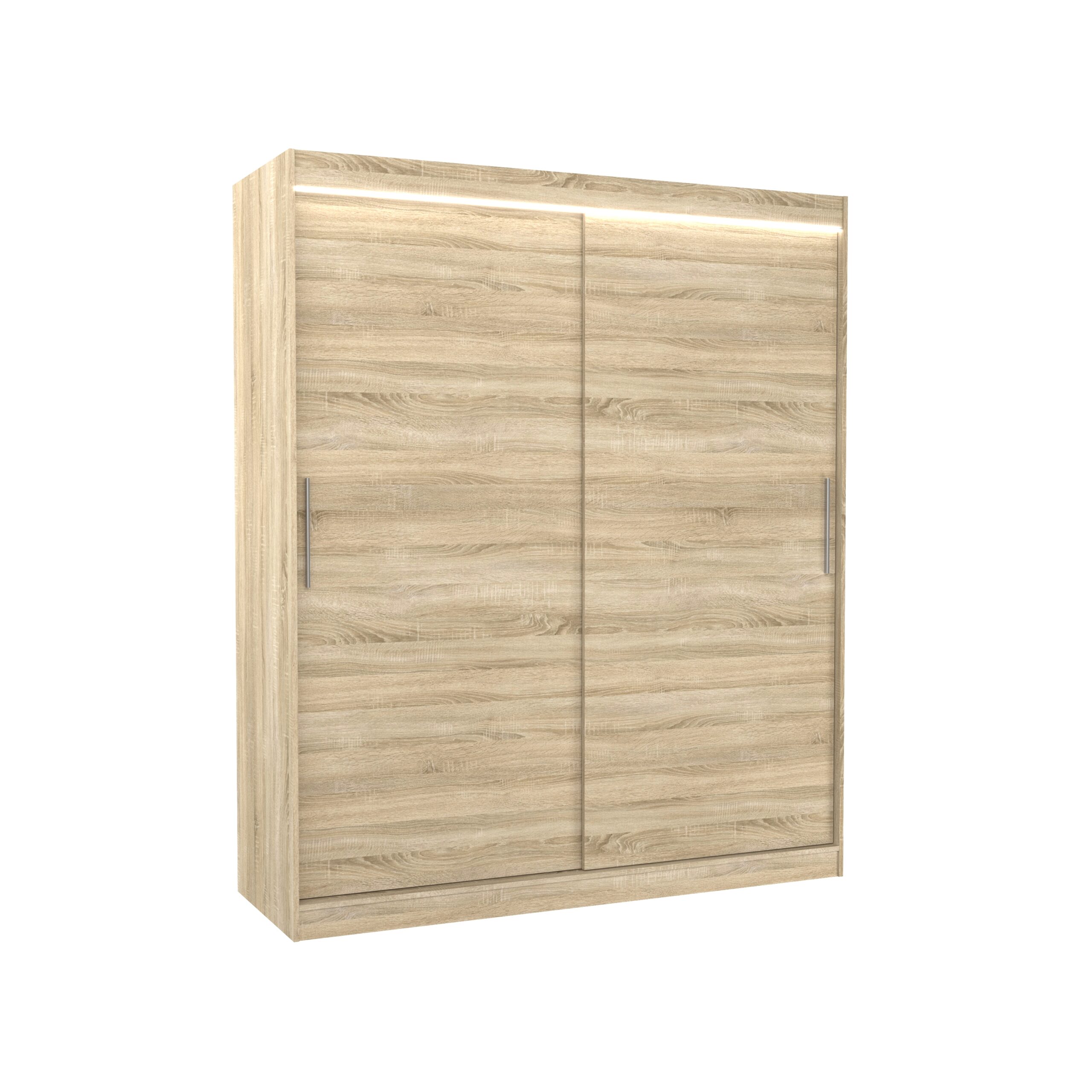 Tolóajtós gardrób LED világítással ellátott tolóajtós szekrény LINCOLN 180 - Sonoma Sonoma