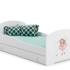 Gyerekágy Ágy matraccal és fiókkal PEPE GIRL WITH WINGS 160x80 - Fehér Fehér