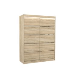 Tolóajtós gardrób LED világítással ellátott tolóajtós szekrény LUFT 150 - Sonoma Sonoma