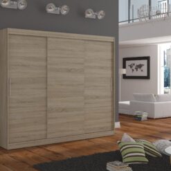 Tolóajtós gardrób Tükrös tolóajtós szekrény ANTOS 250 - Sonoma Sonoma