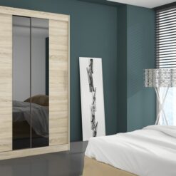 Tolóajtós gardrób Tolóajtós szekrény DALLAS 180 - Sonoma Sonoma