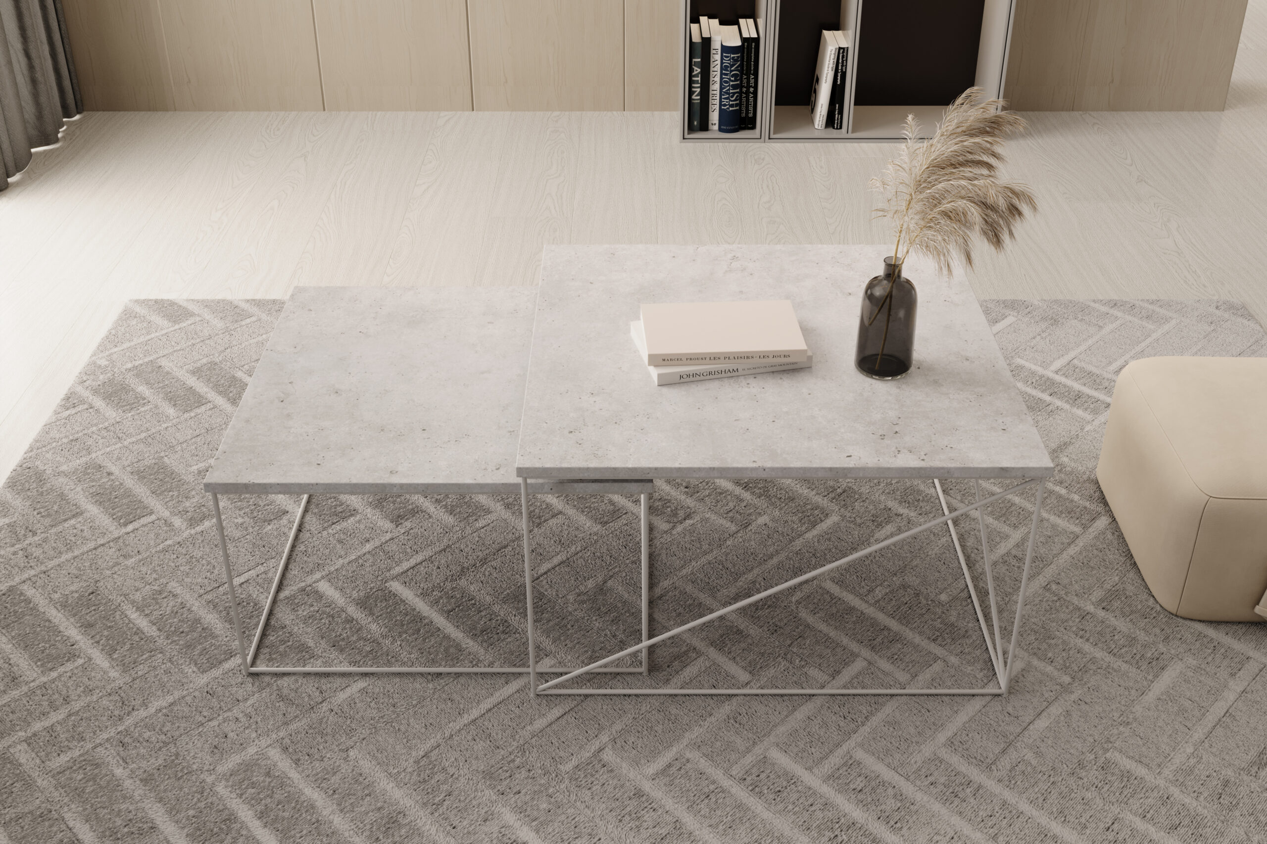 Licco 2in1 dohányzóasztal - Fehér Licco 2in1 dohányzóasztal - Fehér - Image 3