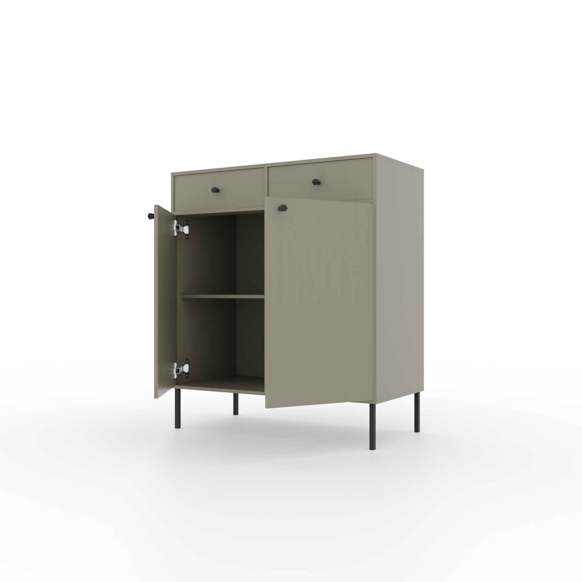 Tili 2D 2S Komód - Eukaliptusz fehér komód – Tili 2D 2S Komód - Eukaliptusz enteriőr fotó 3