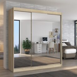 Biztonsági tükrös tolóajtós szekrény AUSTIN 200