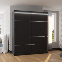 LED világítással ellátott tolóajtós szekrény SPECTRA 180