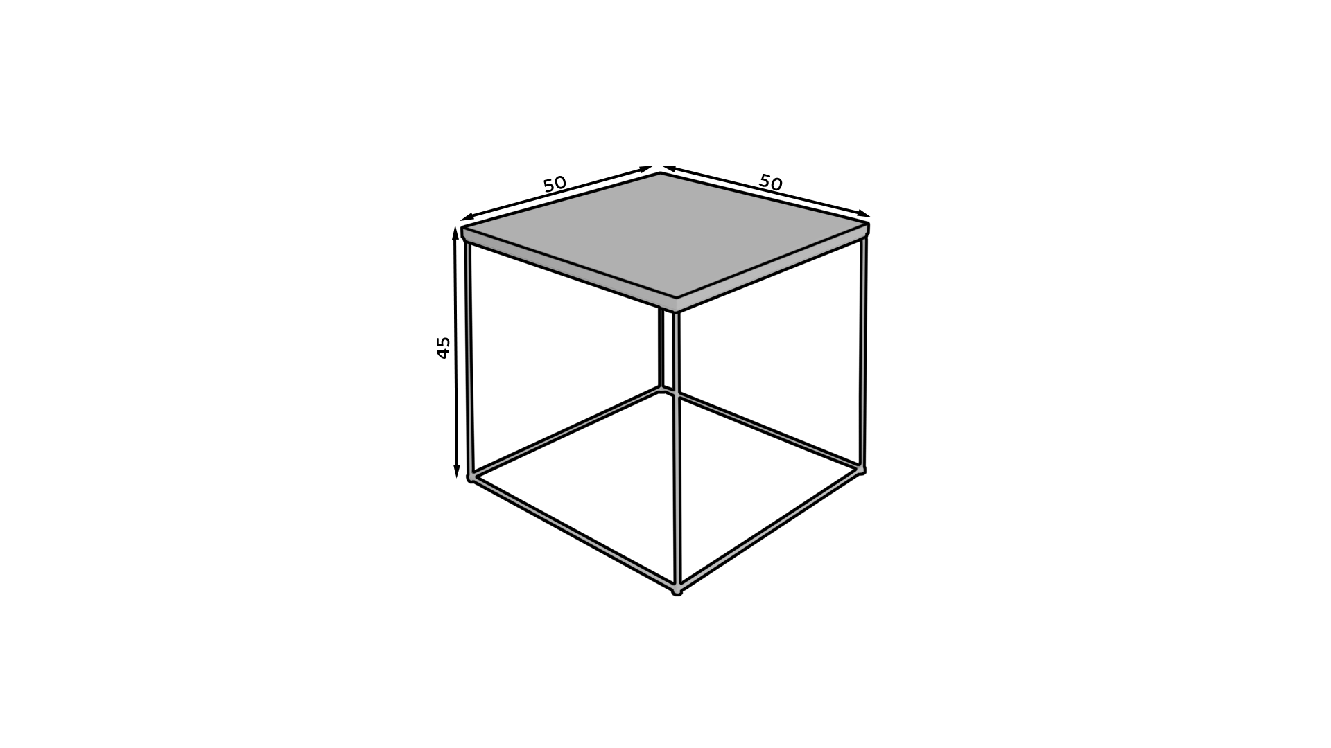 ELENA 50x50 dohányzóasztal - Fehér ELENA 50x50 dohányzóasztal - Fehér - Image 3