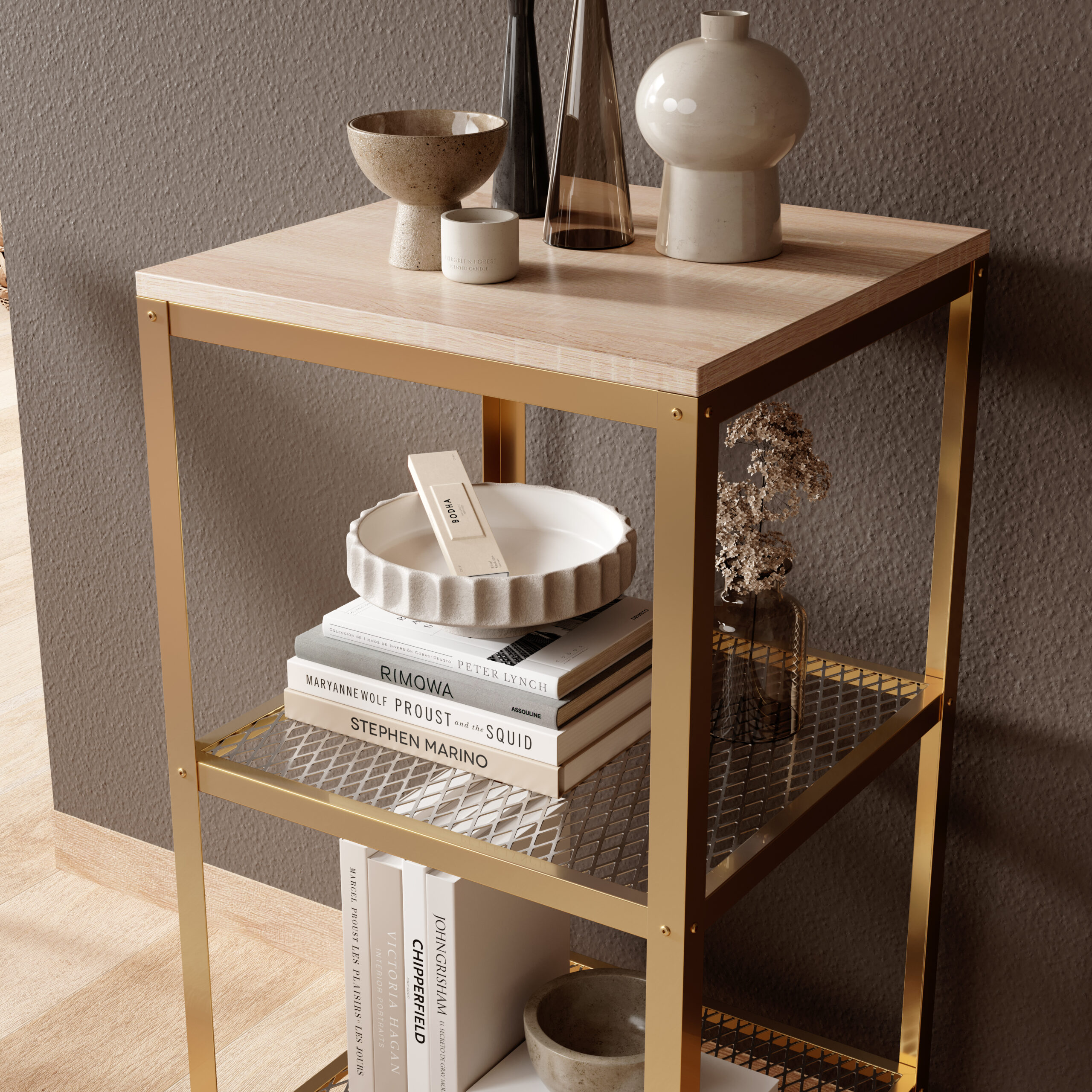 Könyvespolc Rolin polc - Arany Könyvespolc Rolin polc - Arany - Image 3