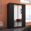 Tolóajtós gardrób Tolóajtós szekrény FEVER 150 - Fekete Tolóajtós szekrény FEVER 150