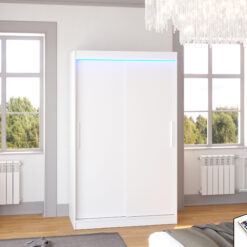 LED világítással ellátott tolóajtós szekrény COLLIN 120