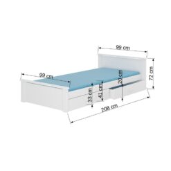 Ifjúsági ágy Ágy ALDEX 200x90 - Fehér