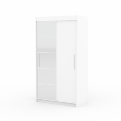 Tolóajtós gardrób Tolóajtós szekrény tükörrel ESTI 120 - Fekete Fekete