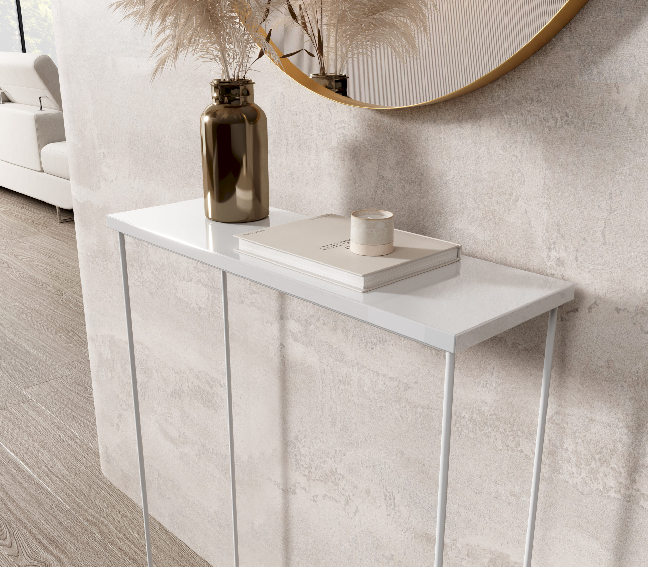 Sili konzol asztalka - Fehér Sili konzol asztalka - Fehér - Image 3