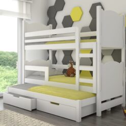 Háromszemélyes emeletes ágy matracokkal LETICIA