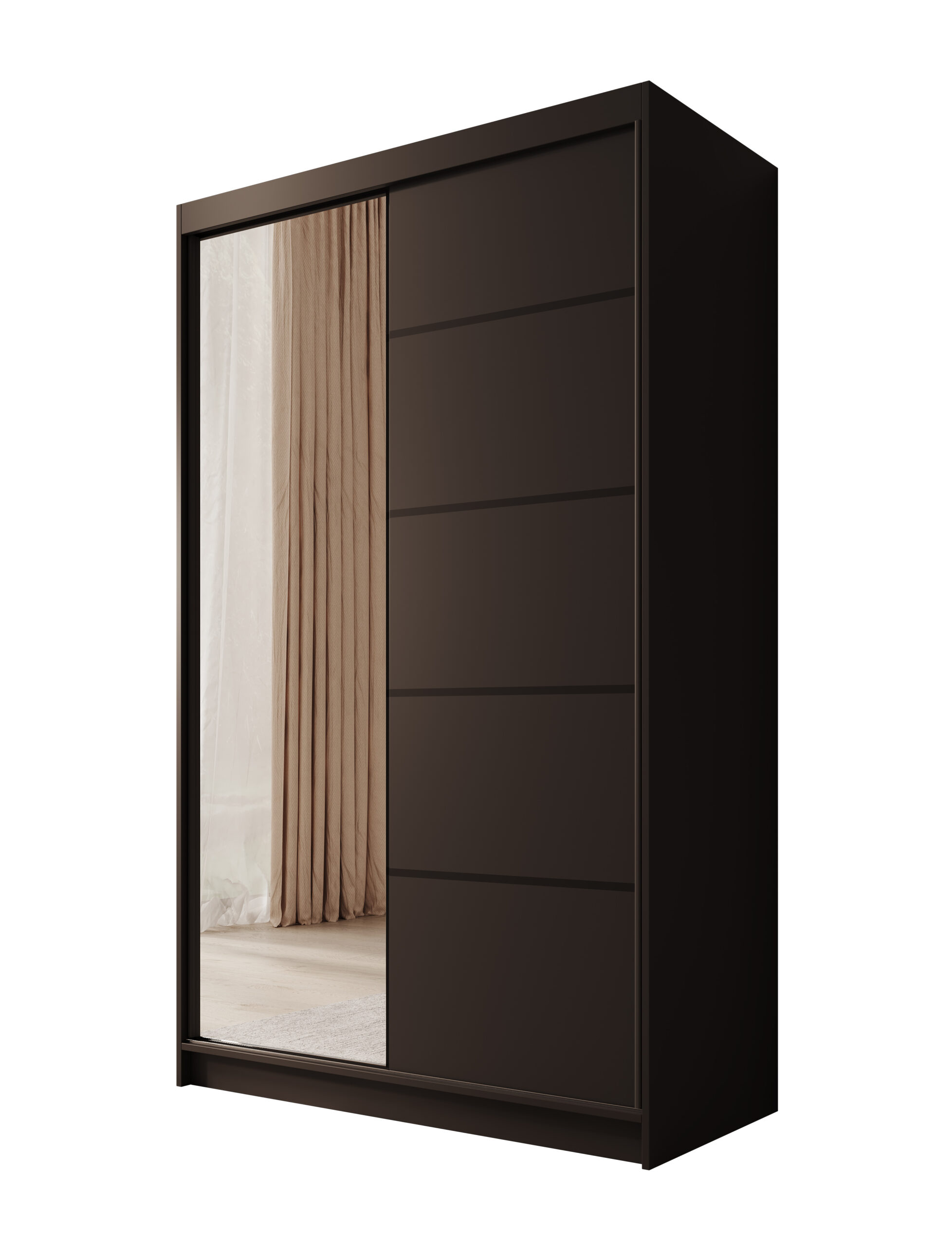 Tolóajtós gardrób Tolóajtós szekrény Castello 120 - Fekete Tolóajtós szekrény Castello 120