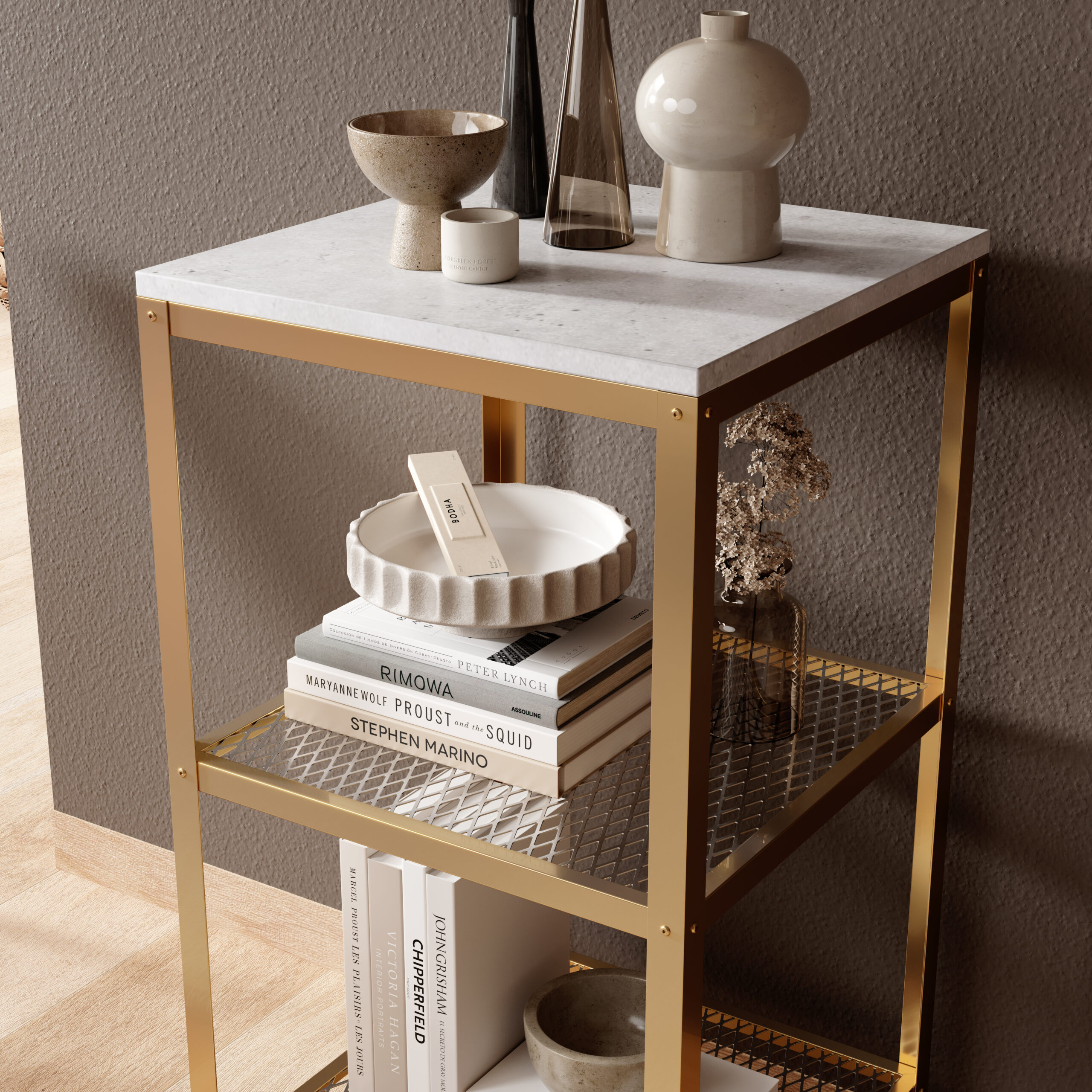 Könyvespolc Rolin polc - Arany Könyvespolc Rolin polc - Arany - Image 3