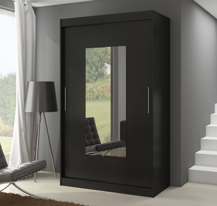 Tolóajtós gardrób Tolóajtós szekrény DORRIGO 150 - Fekete Fekete