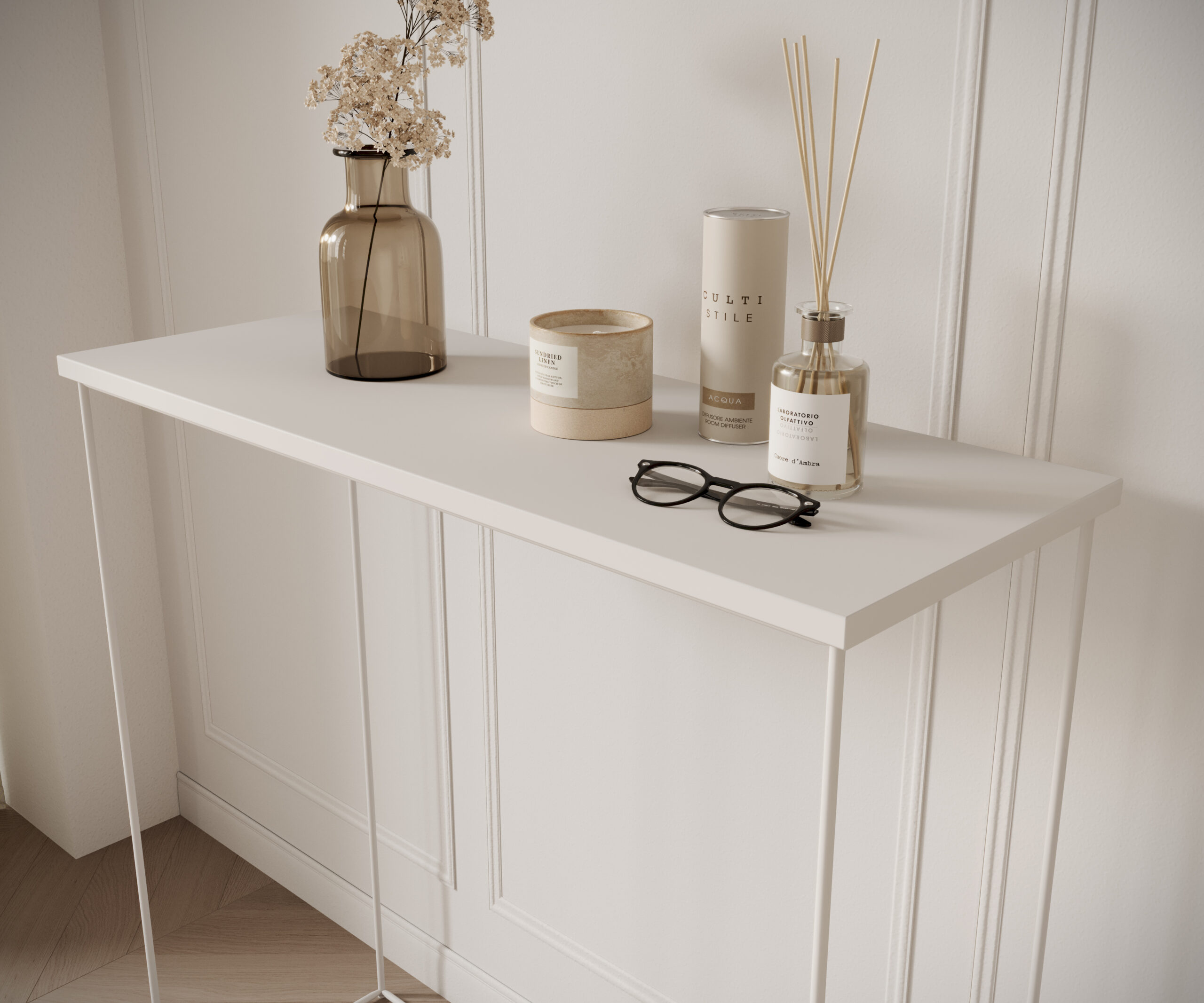 Milan konzol asztalka - Fehér Milan konzol asztalka - Fehér - Image 3