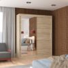 Tolóajtós gardrób Tolóajtós szekrény TOM 180 - Sonoma Tolóajtós szekrény TOM 180