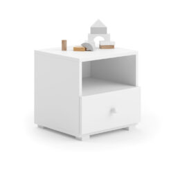 Éjjeliszekrény fiókkal EMI - Fehér Handle 1 Fehér Handle 1