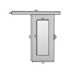 Fali tolóajtó NELA 86 - Wenge